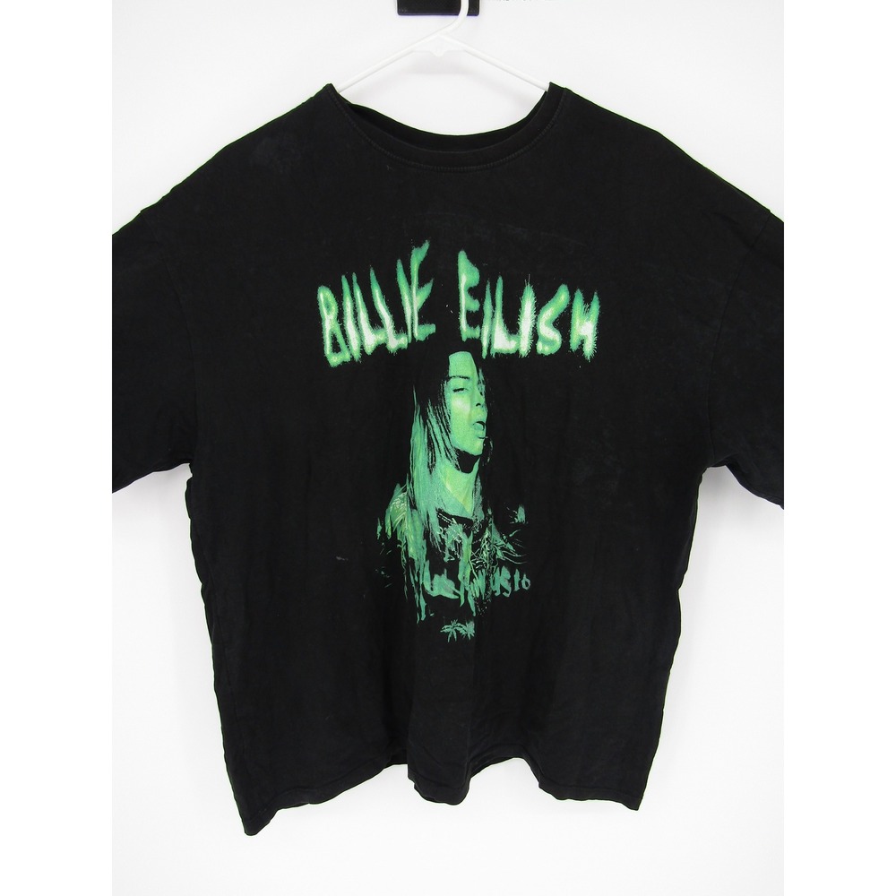 Billie Eilish Graphic T-Shirt Unisex L-XL Black Neon Green 2021 LASH Music LLC